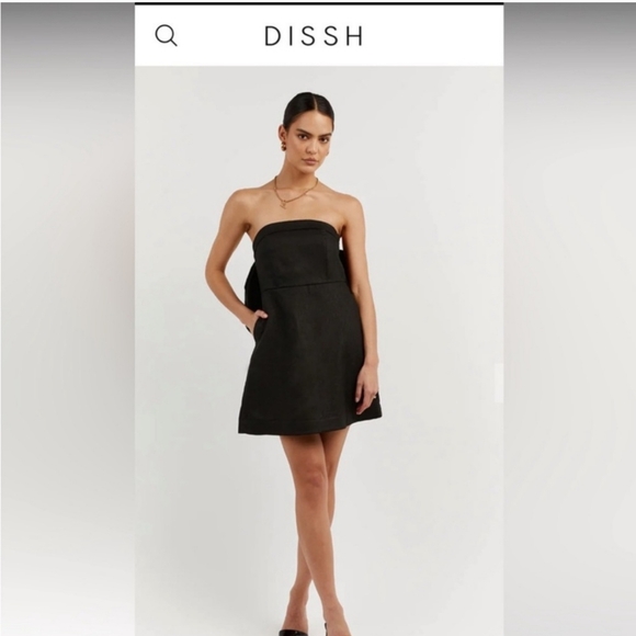 DISHH Bow Black mini dress - Picture 3 of 8